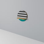 ANGULAR AESTHETIC Rundes Kunstregal in Eiche-Optik