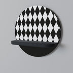 EDGY SERENADE Rundes Kunstregal in Schwarz