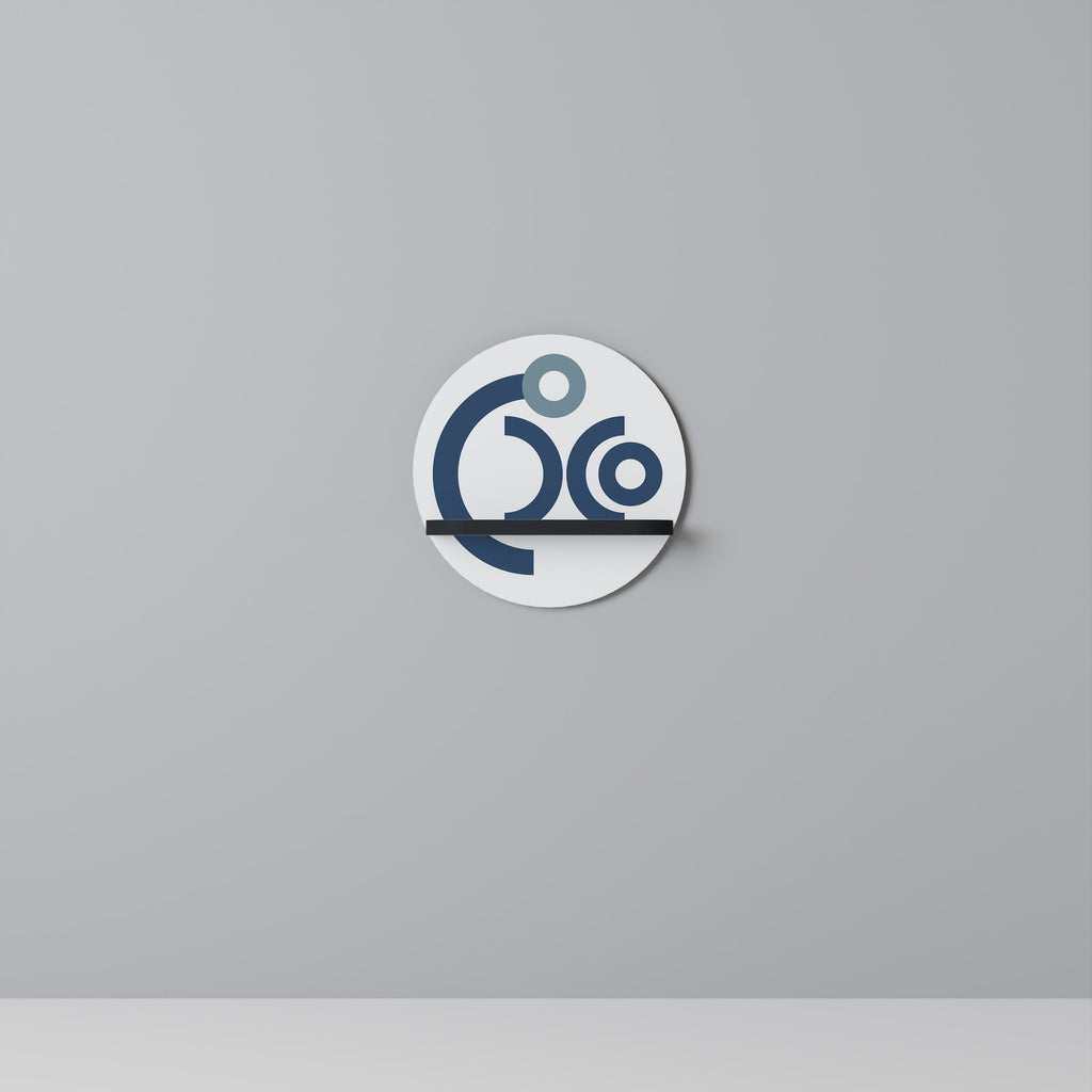ORB DESIGN – Rundes Kunstregal in Schwarz