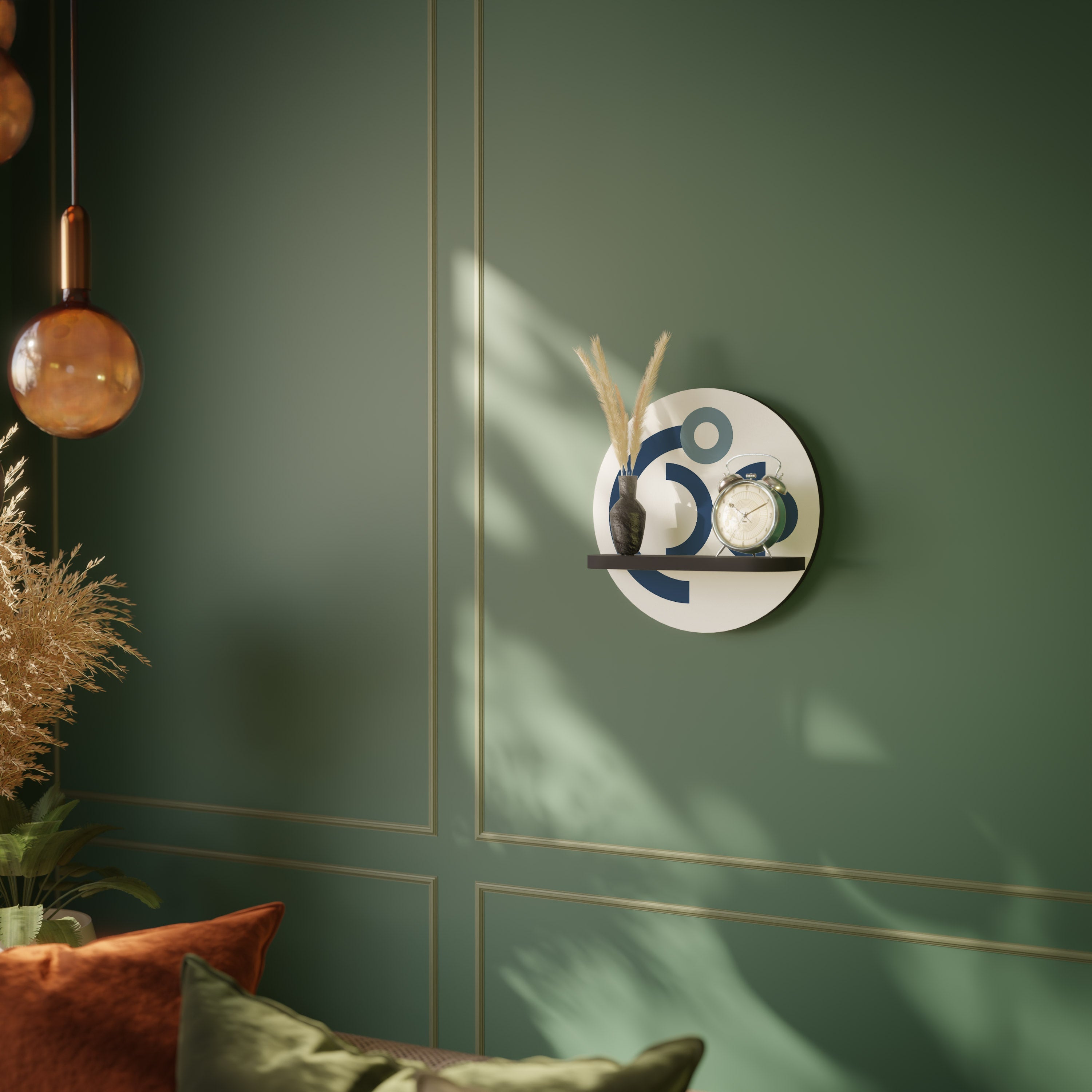 ORB DESIGN – Rundes Kunstregal in Schwarz