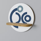 ORB DESIGN Round Art Shelf In Oak Effect