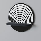 WHISPERING ROUNDS Rundes Kunstregal in Schwarz