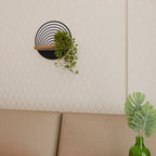 WHISPERING ROUNDS Rundes Kunstregal in Eiche-Optik