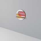 CIRCLELINE DECOR Round Art Shelf In Oak Effect