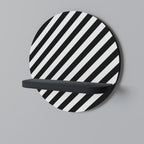 PARAGON PATTERNS Rundes Kunstregal in Schwarz