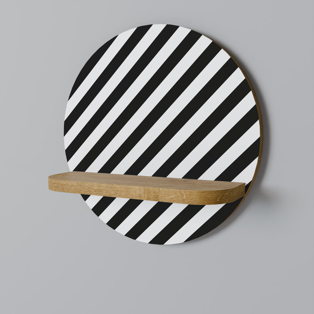 PARAGON PATTERNS Round Art Shelf In Oak Effect