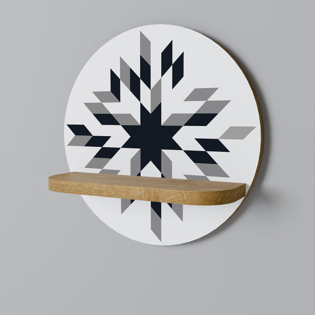 MOONLIT MOSAIC Rundes Kunstregal in Eiche-Optik