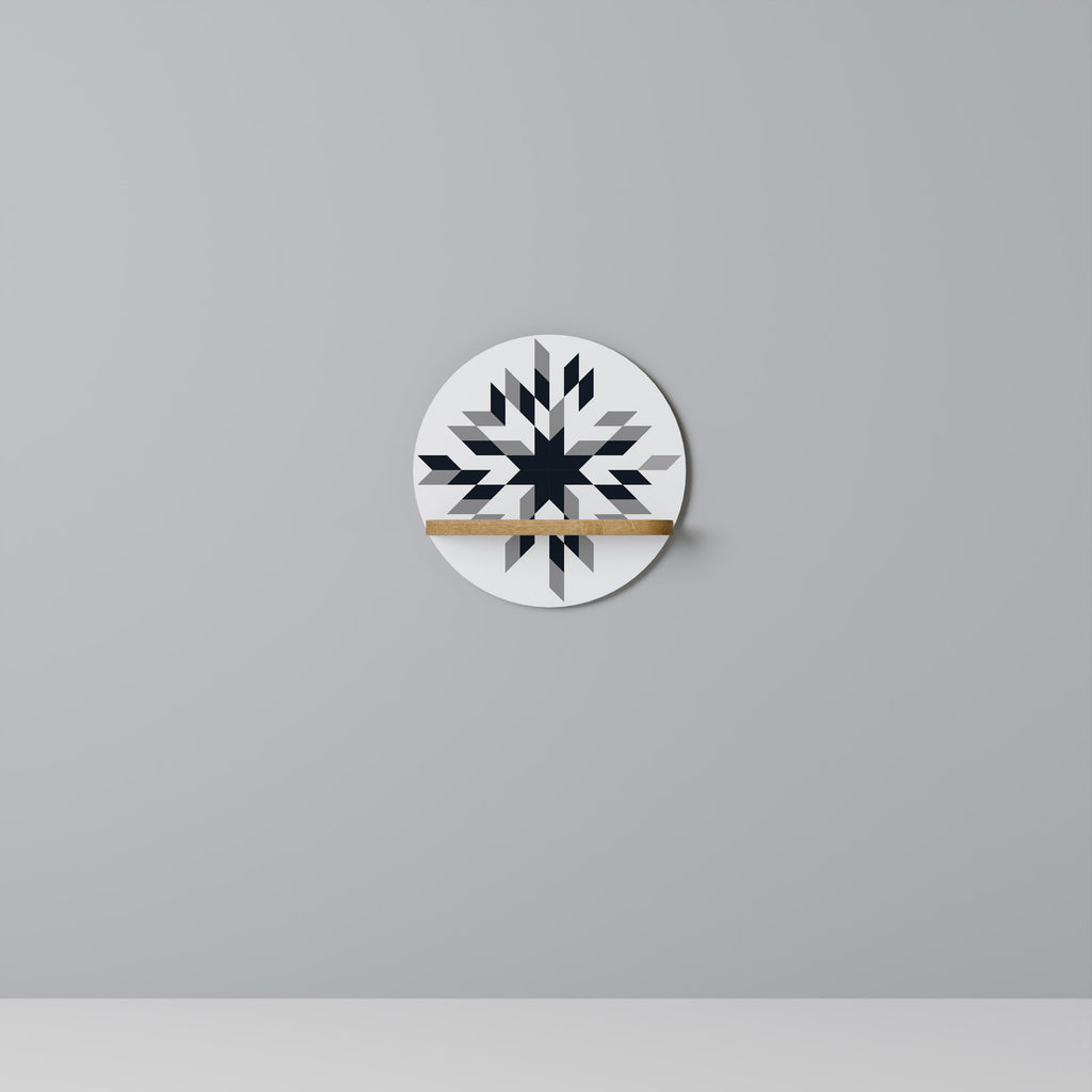 MOONLIT MOSAIC Rundes Kunstregal in Eiche-Optik