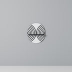 MIDNIGHT MELODIES Ovales Kunstregal in Schwarz