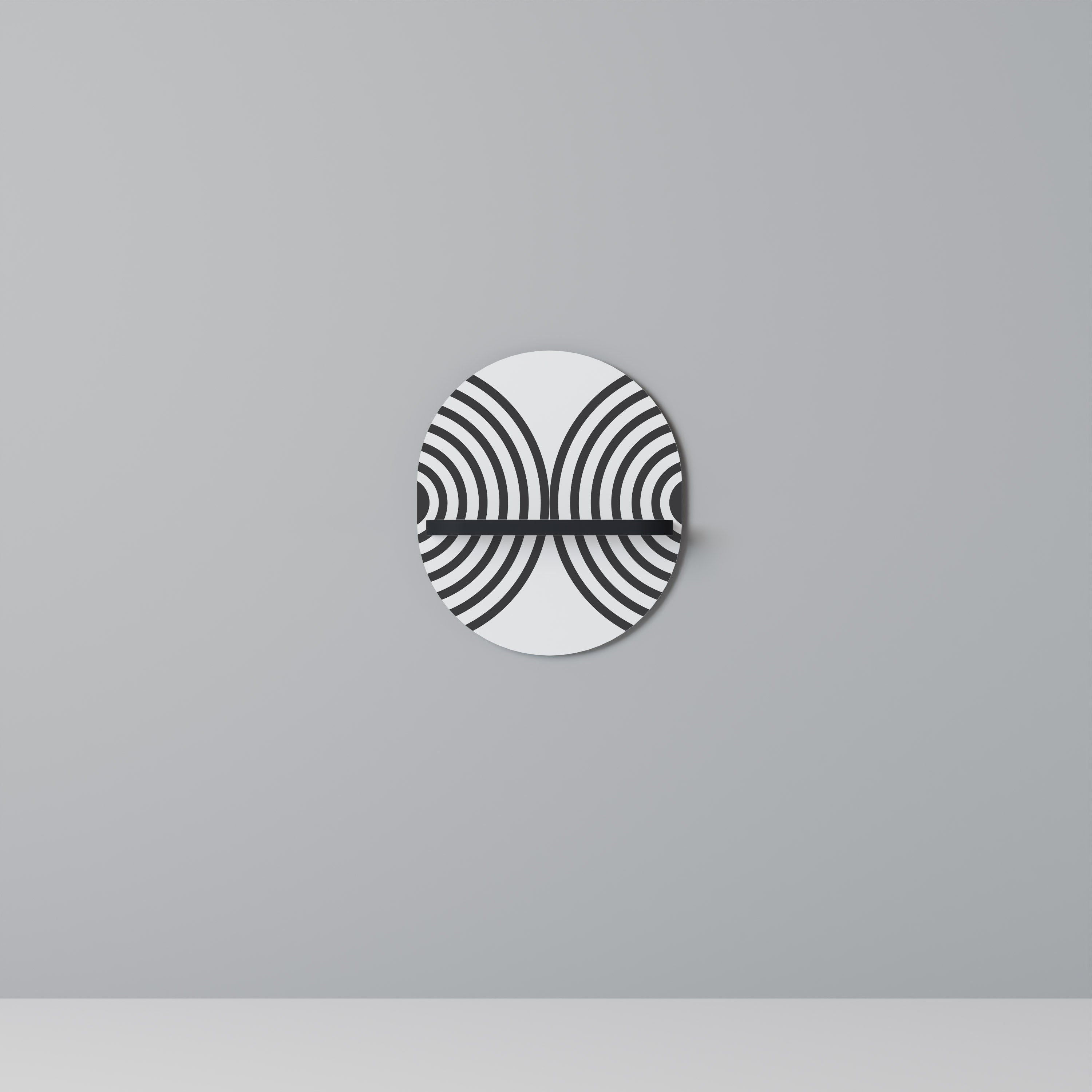 MIDNIGHT MELODIES Ovales Kunstregal in Schwarz