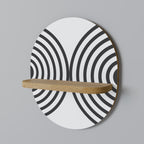 MIDNIGHT MELODIES Ovales Kunstregal in Eiche-Optik