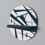 SHADOW SYMPHONY Ovales Kunstregal in Schwarz