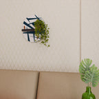 SHADOW SYMPHONY Ovales Kunstregal in Schwarz