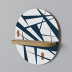 SHADOW SYMPHONY Oval Art Shelf In Oak Effect