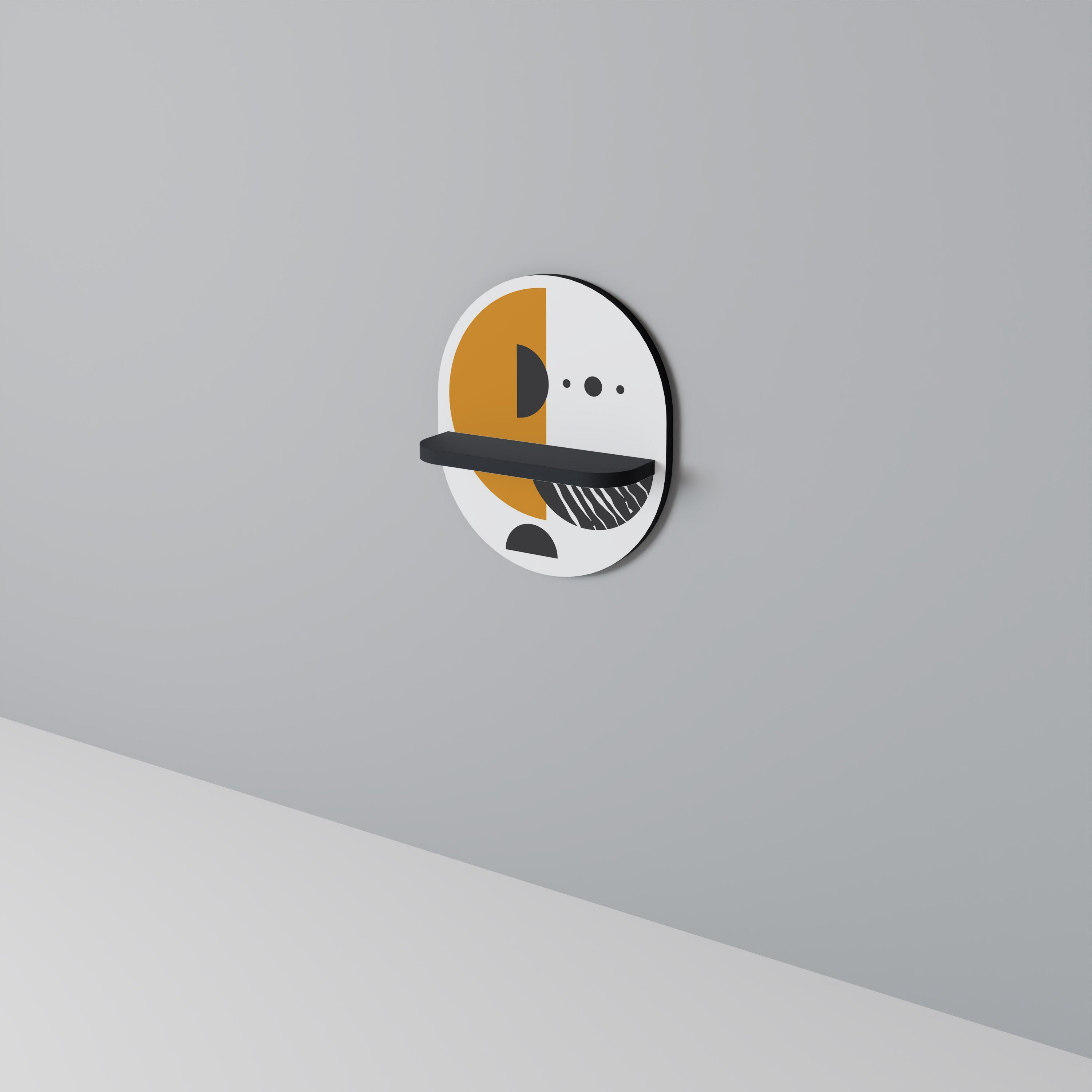 MOONLIT EUPHORIA Ovales Kunstregal in Schwarz