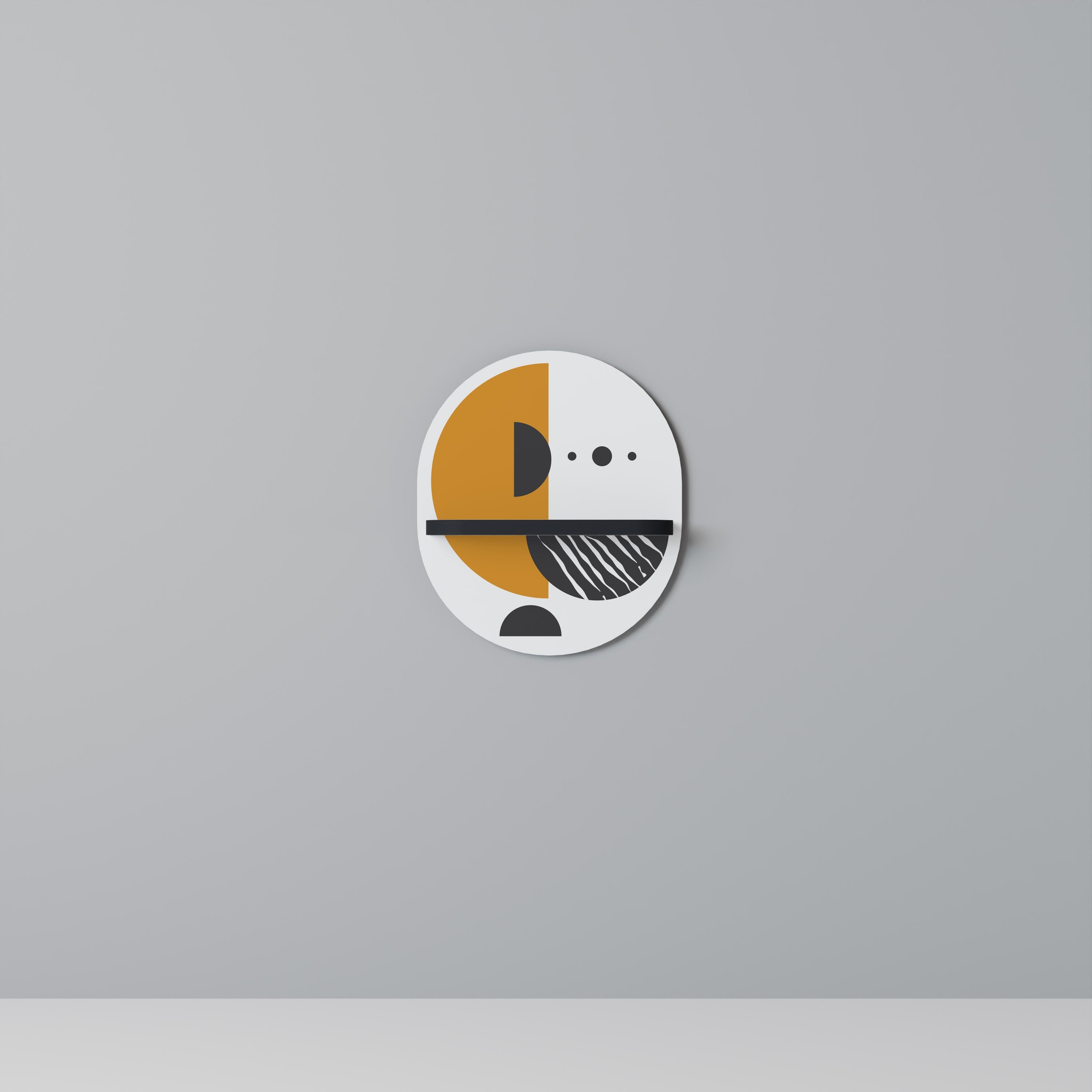 MOONLIT EUPHORIA Ovales Kunstregal in Schwarz