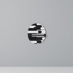 ACHROMATIC CONTRAST Ovales Kunstregal in Schwarz