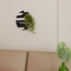 ACHROMATIC CONTRAST Ovales Kunstregal in Schwarz