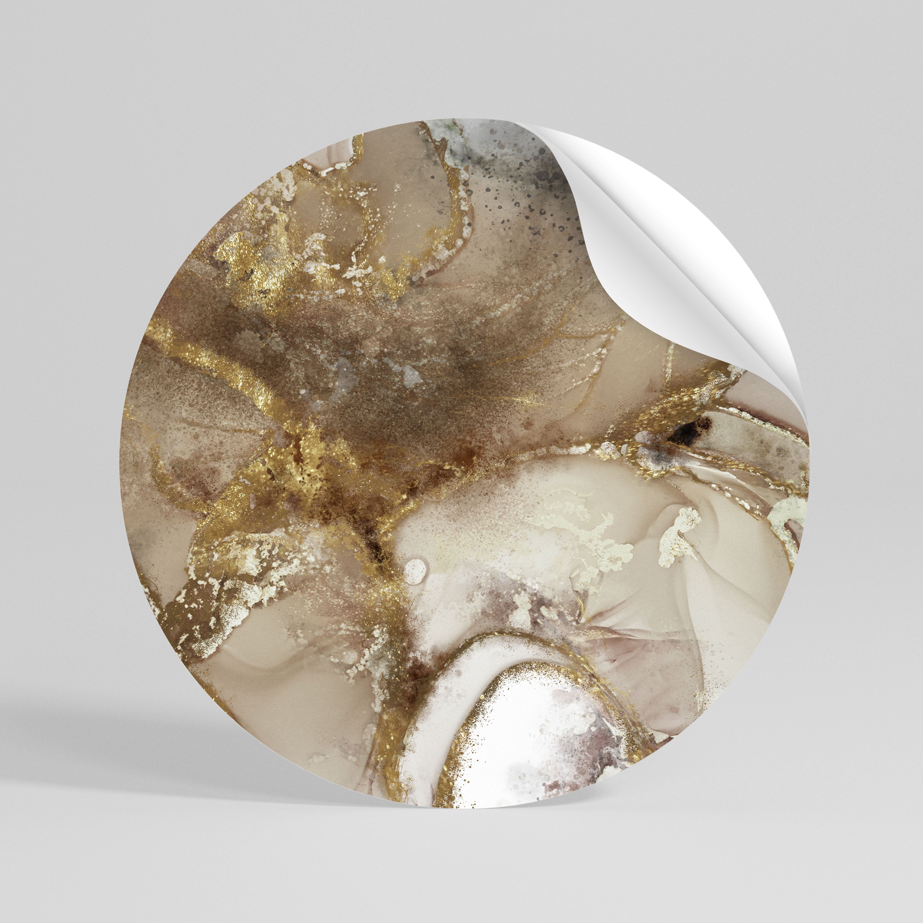 CALMING STREAMS Peel and Stick Round Sticker