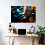GOLDEN SERENITY Selbstklebendes Horizontal-Poster