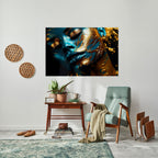 GOLDEN SERENITY Selbstklebendes Horizontal-Poster