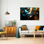 GOLDEN SERENITY Selbstklebendes Horizontal-Poster