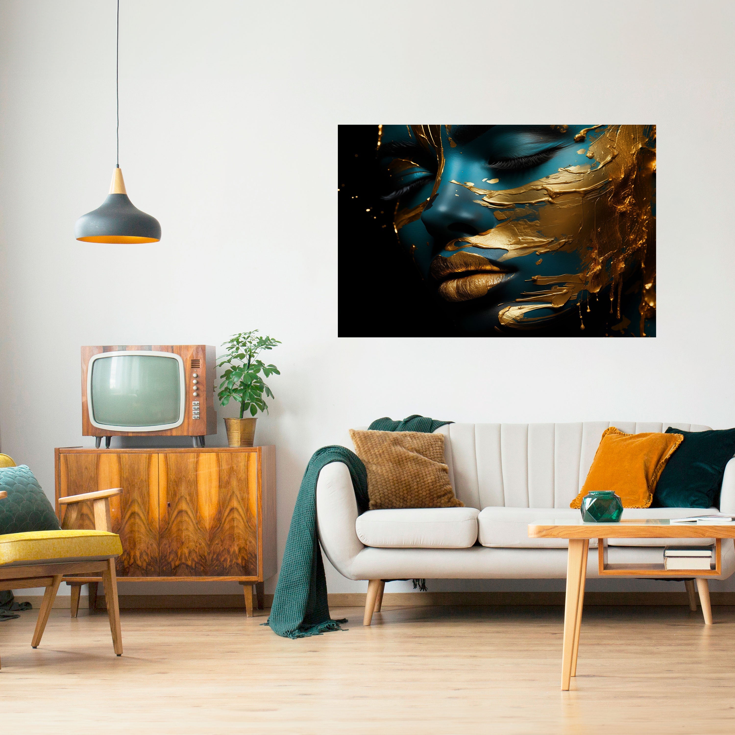 GLOWING ELEGANCE Selbstklebendes Horizontal-Poster