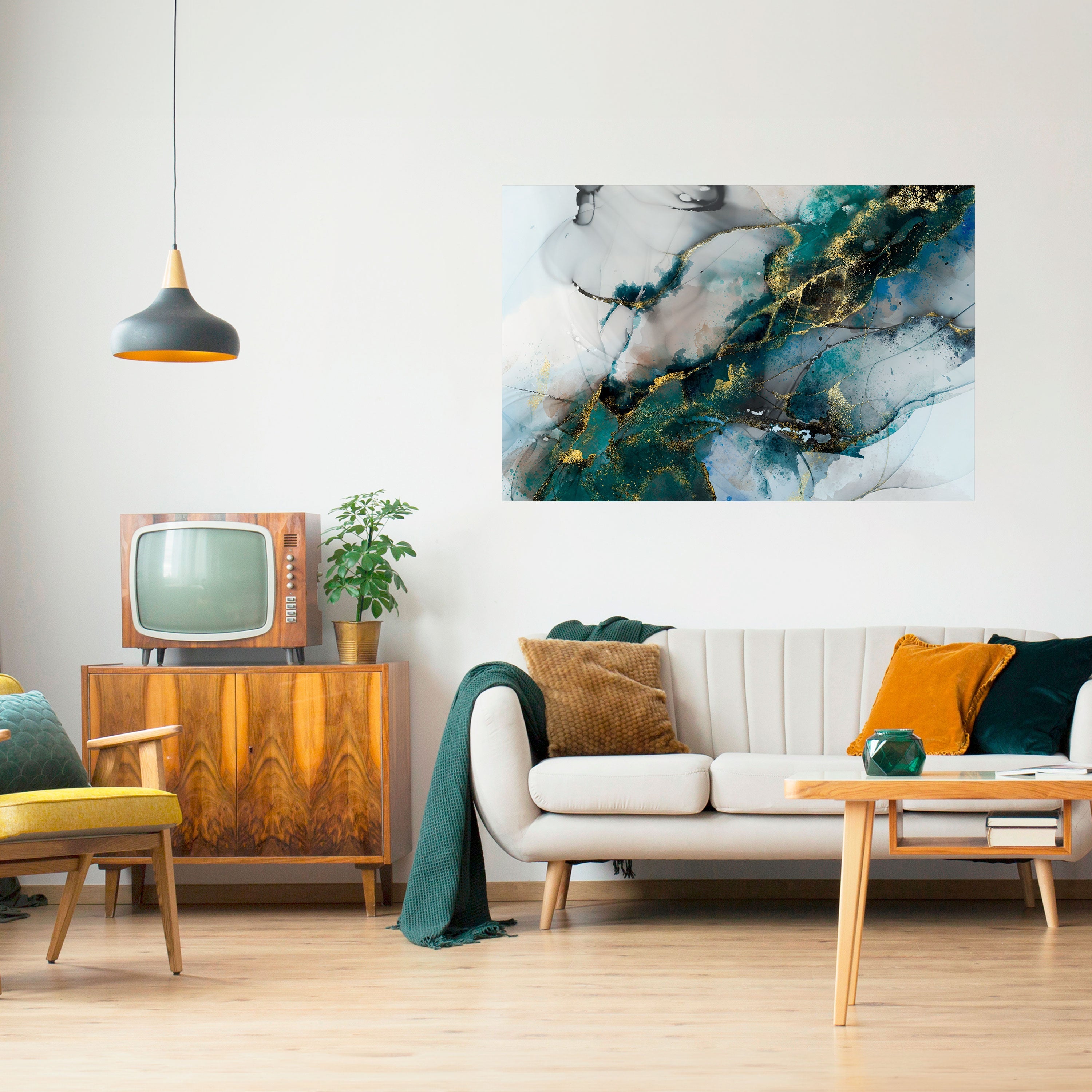 SERENE DRIFT Selbstklebendes Horizontal-Poster