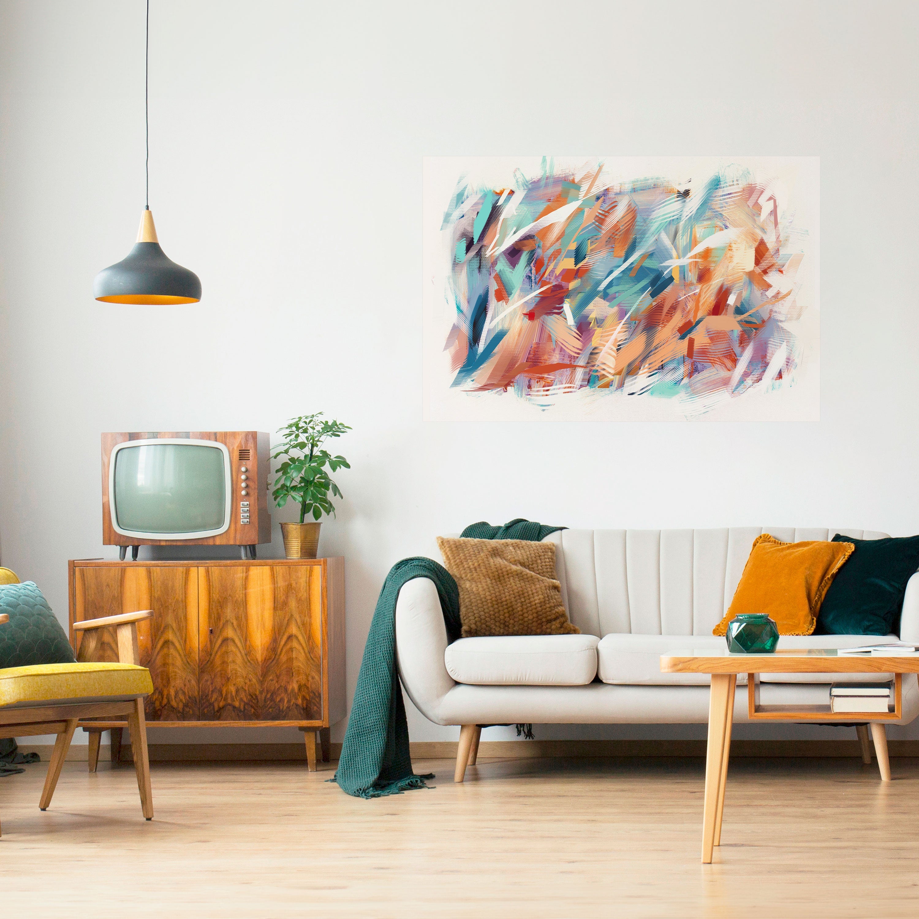 DREAMLIKE PALETTE Selbstklebendes Horizontal-Poster