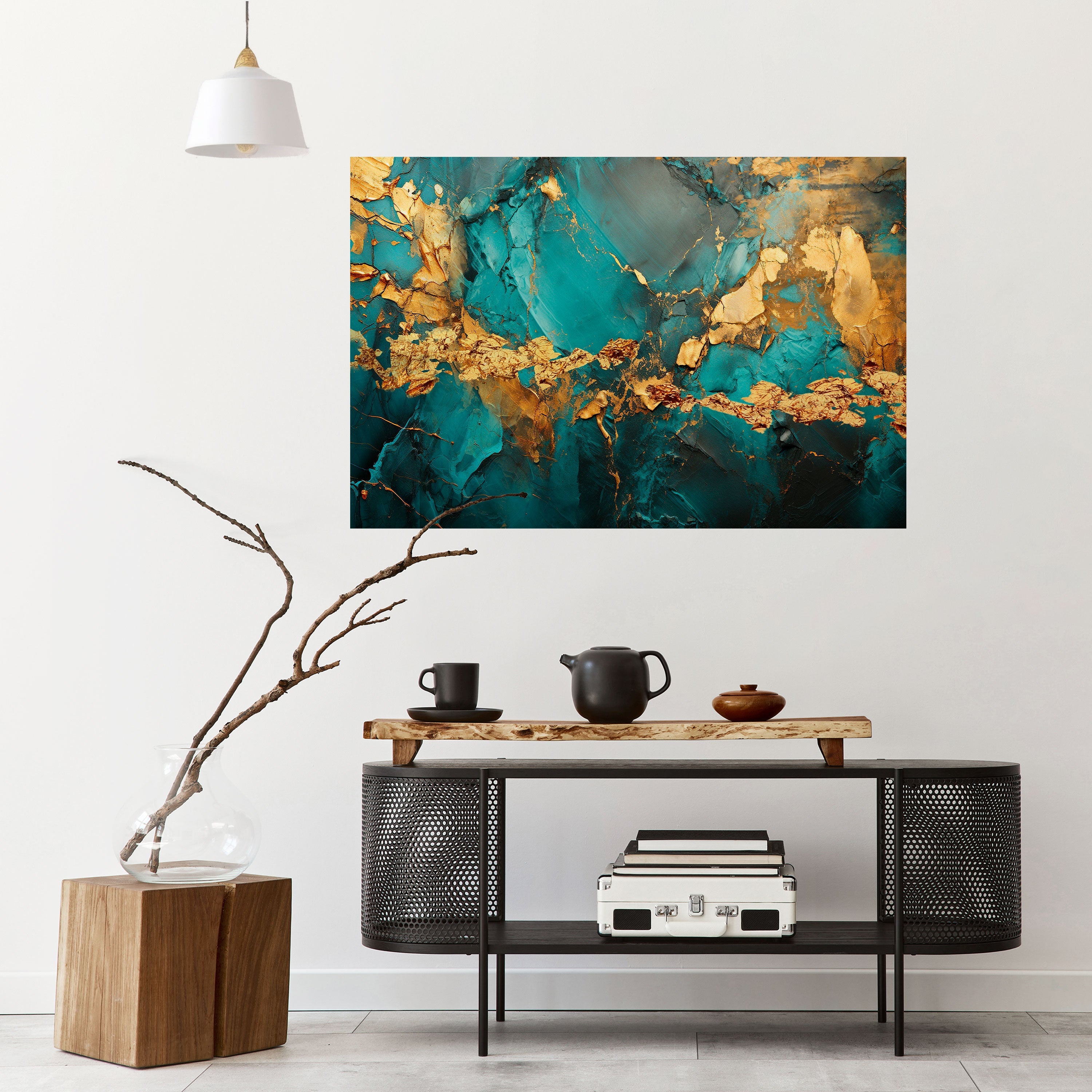 CELESTIAL GOLDRUSH Selbstklebendes Horizontal-Poster
