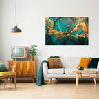 CELESTIAL GOLDRUSH Selbstklebendes Horizontal-Poster