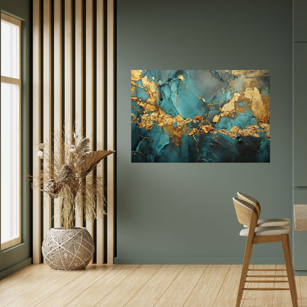 CELESTIAL GOLDRUSH Selbstklebendes Horizontal-Poster