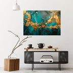 CELESTIAL GOLDRUSH Selbstklebendes Horizontal-Poster