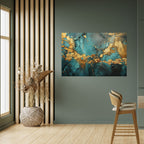 CELESTIAL GOLDRUSH Selbstklebendes Horizontal-Poster