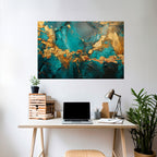 CELESTIAL GOLDRUSH Selbstklebendes Horizontal-Poster