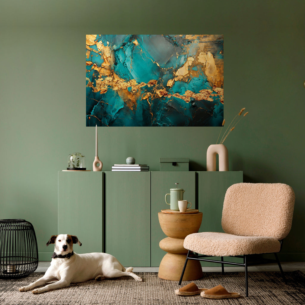 CELESTIAL GOLDRUSH Selbstklebendes Horizontal-Poster