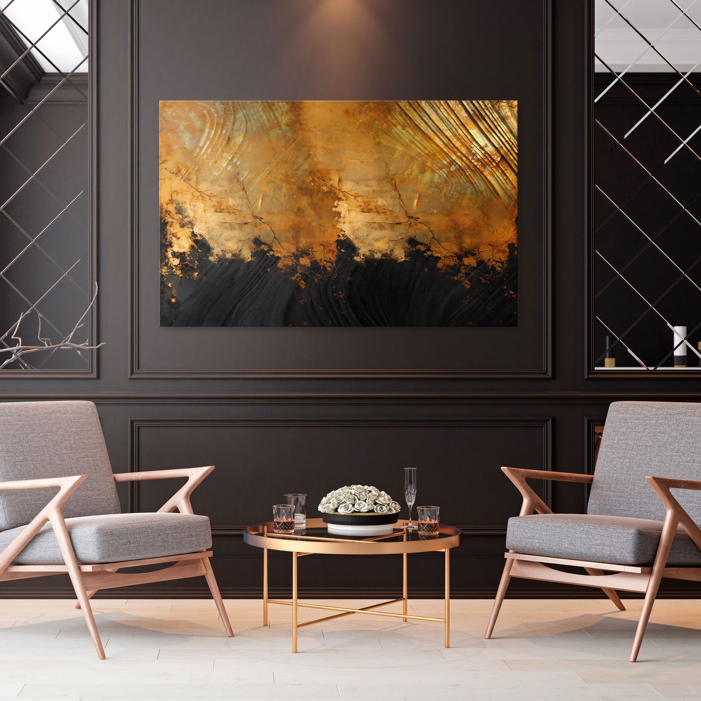 FLUID EMBER Horizontal Canvas Print