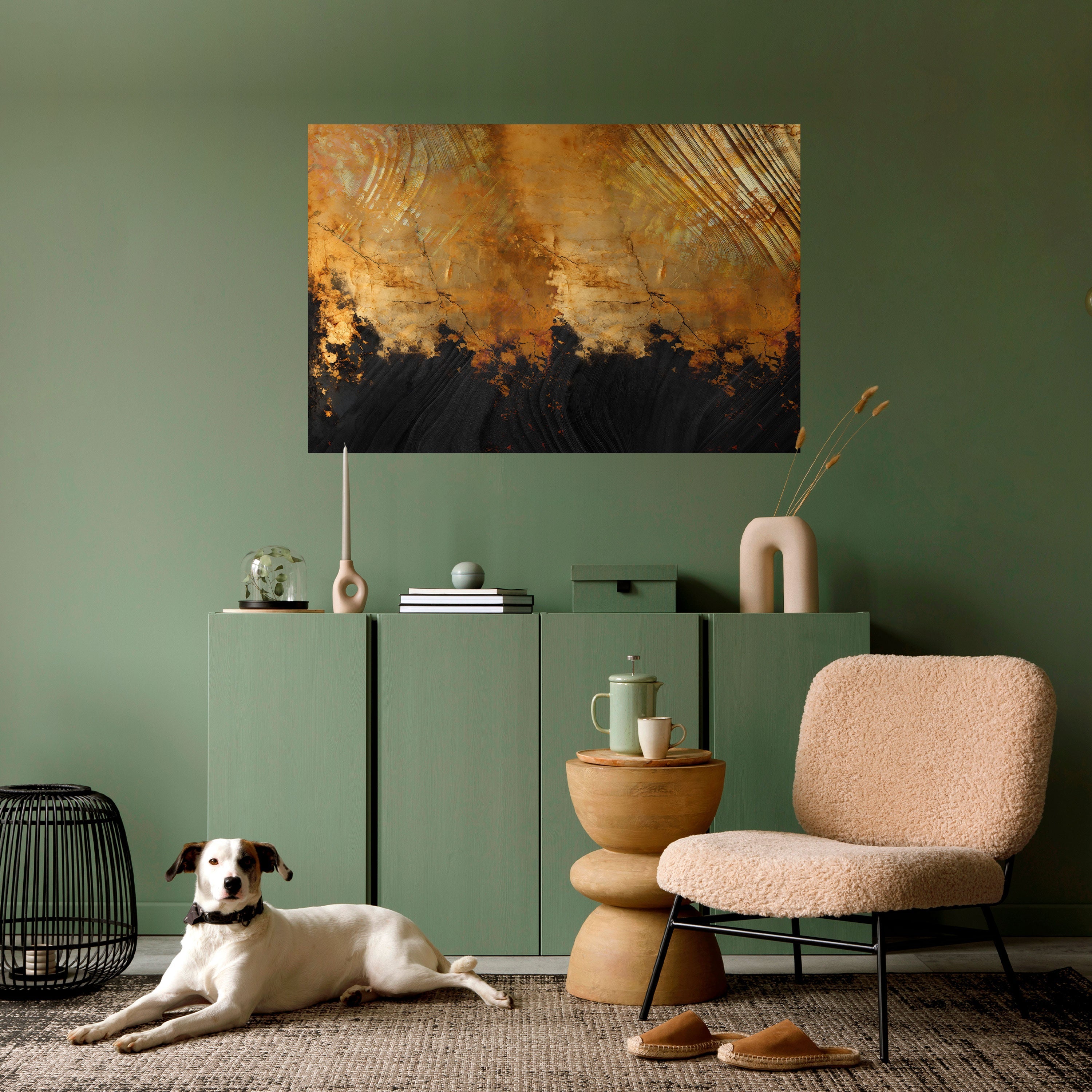 FLUID EMBER Selbstklebendes Horizontal-Poster