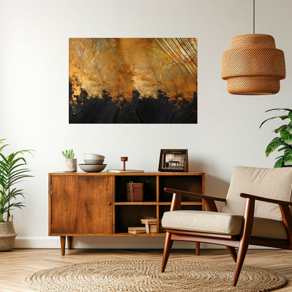 FLUID EMBER Selbstklebendes Horizontal-Poster