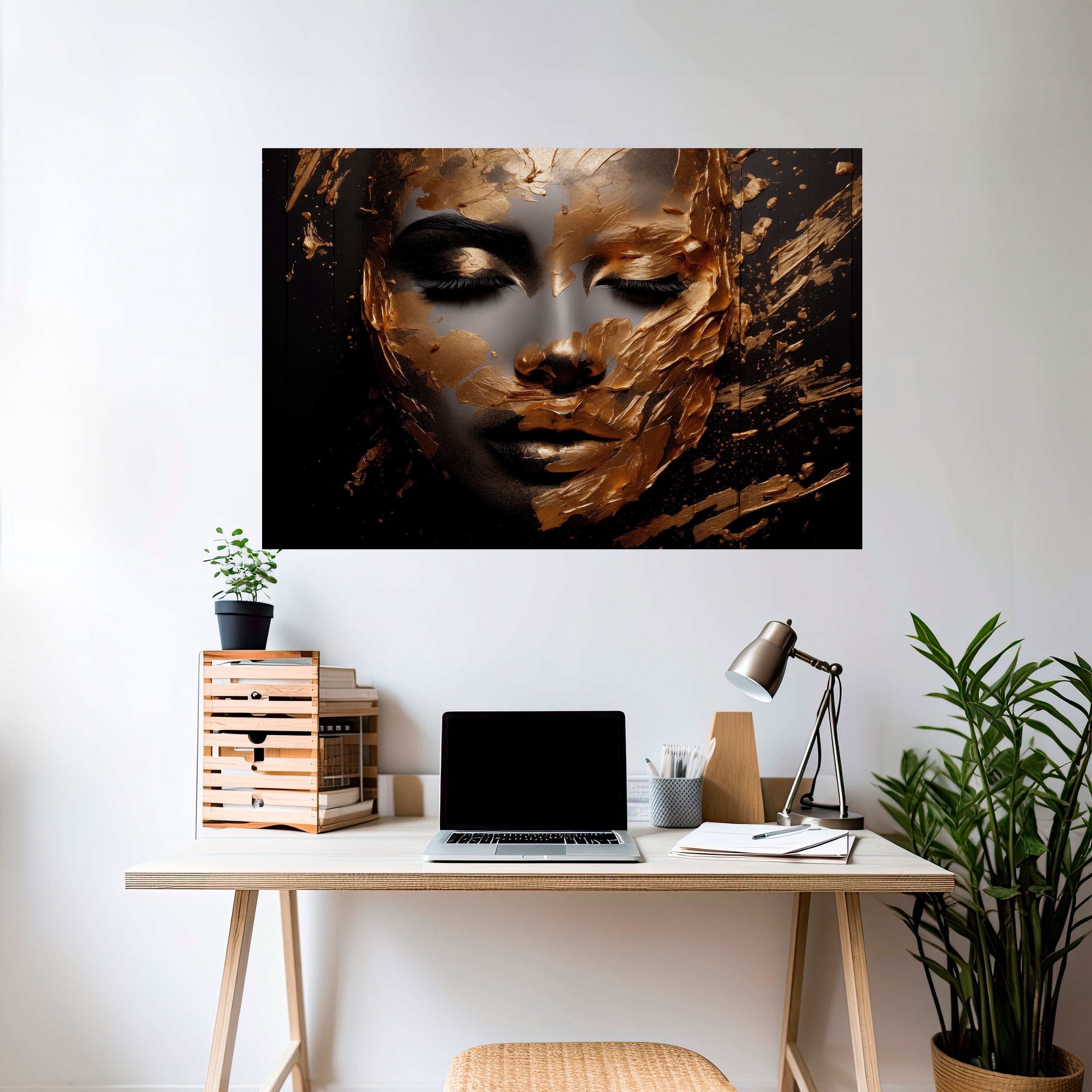 SHIMMERING BEAUTY Selbstklebendes Horizontal-Poster
