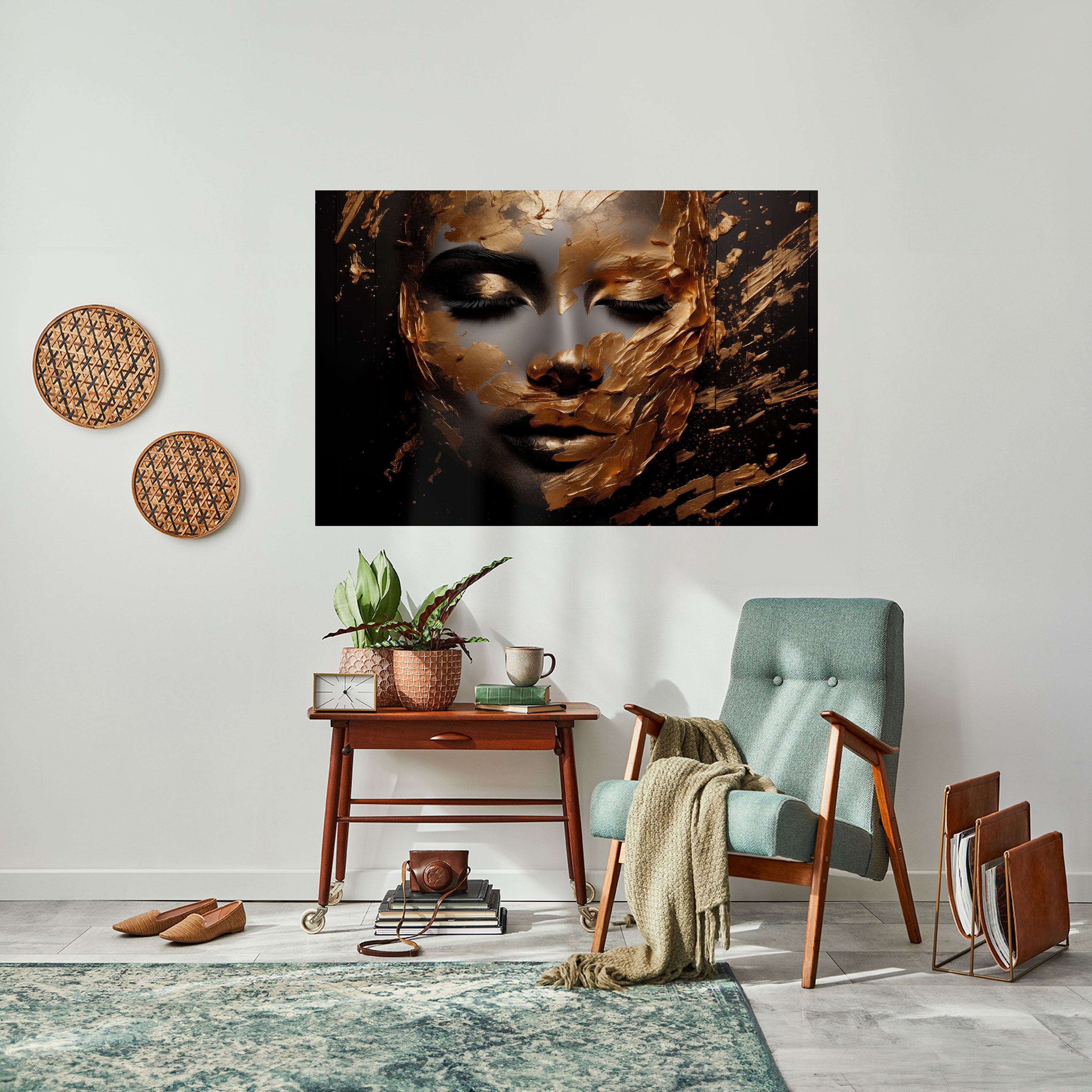 SHIMMERING BEAUTY Selbstklebendes Horizontal-Poster