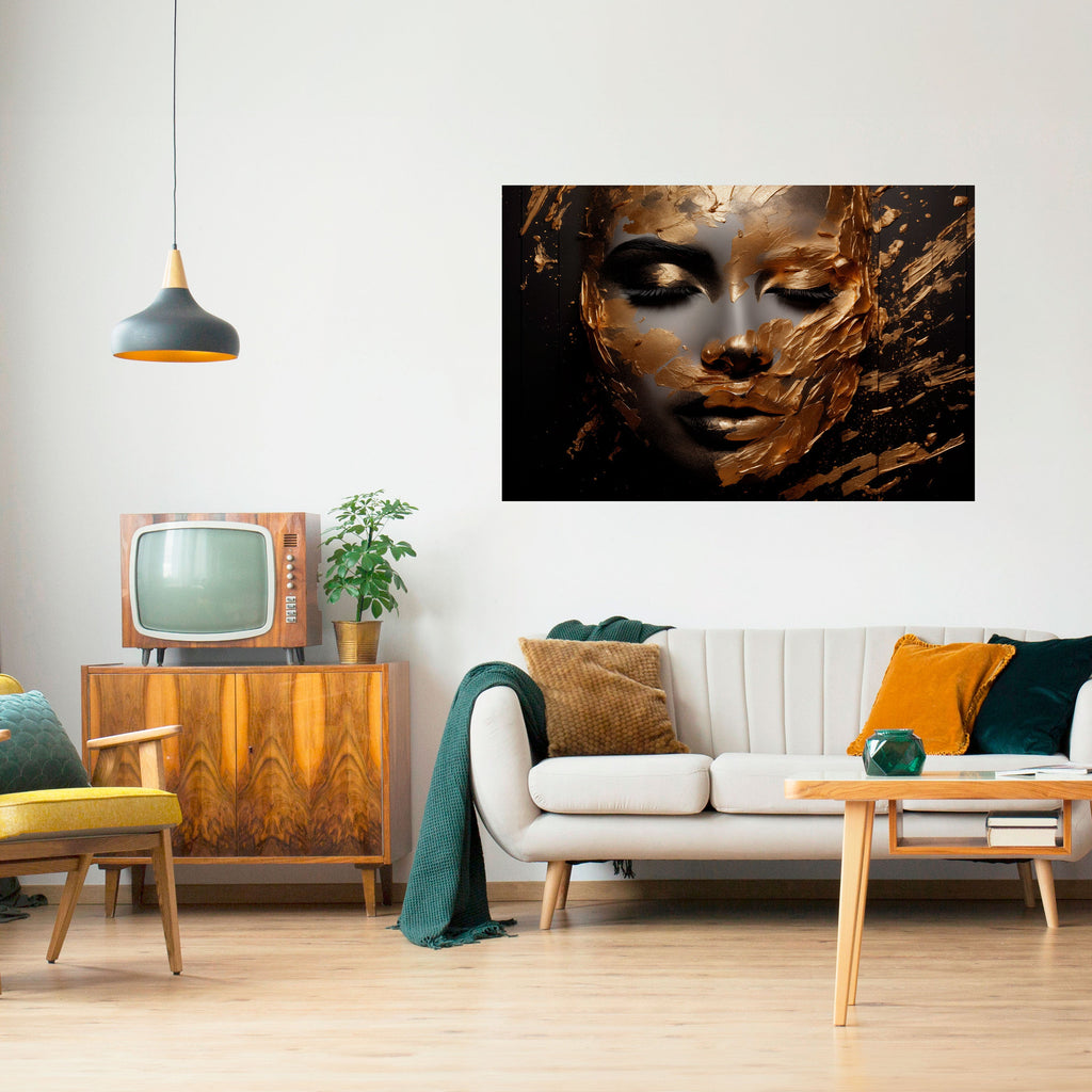 SHIMMERING BEAUTY Selbstklebendes Horizontal-Poster