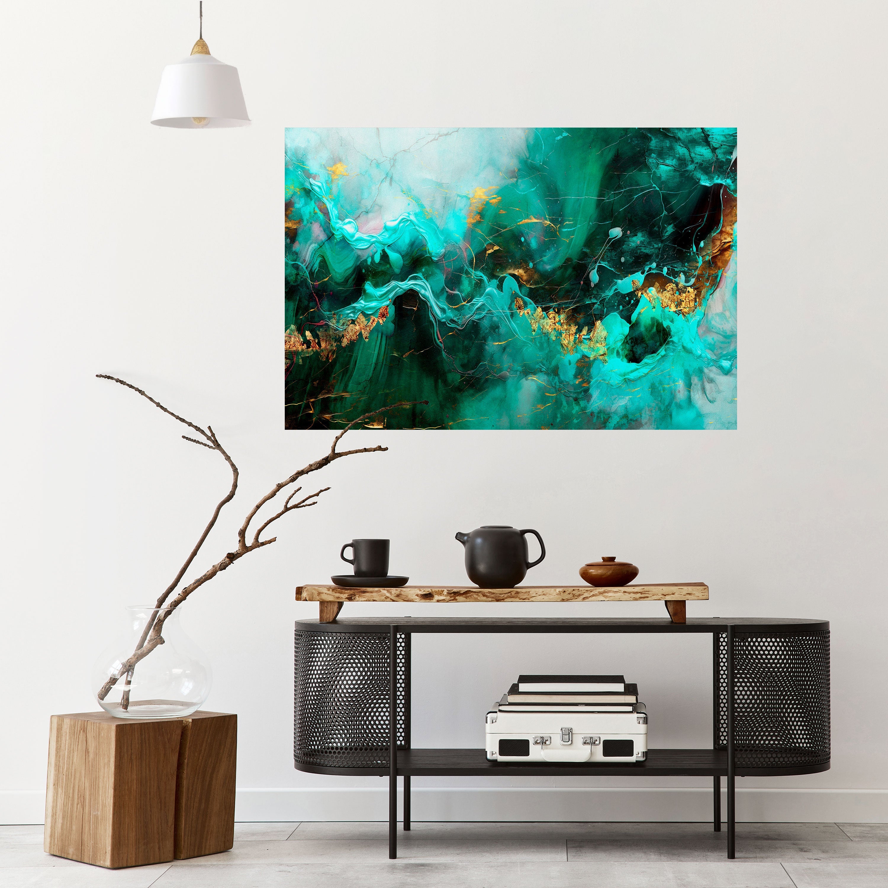 GRACEFUL WAVES Selbstklebendes Horizontal-Poster