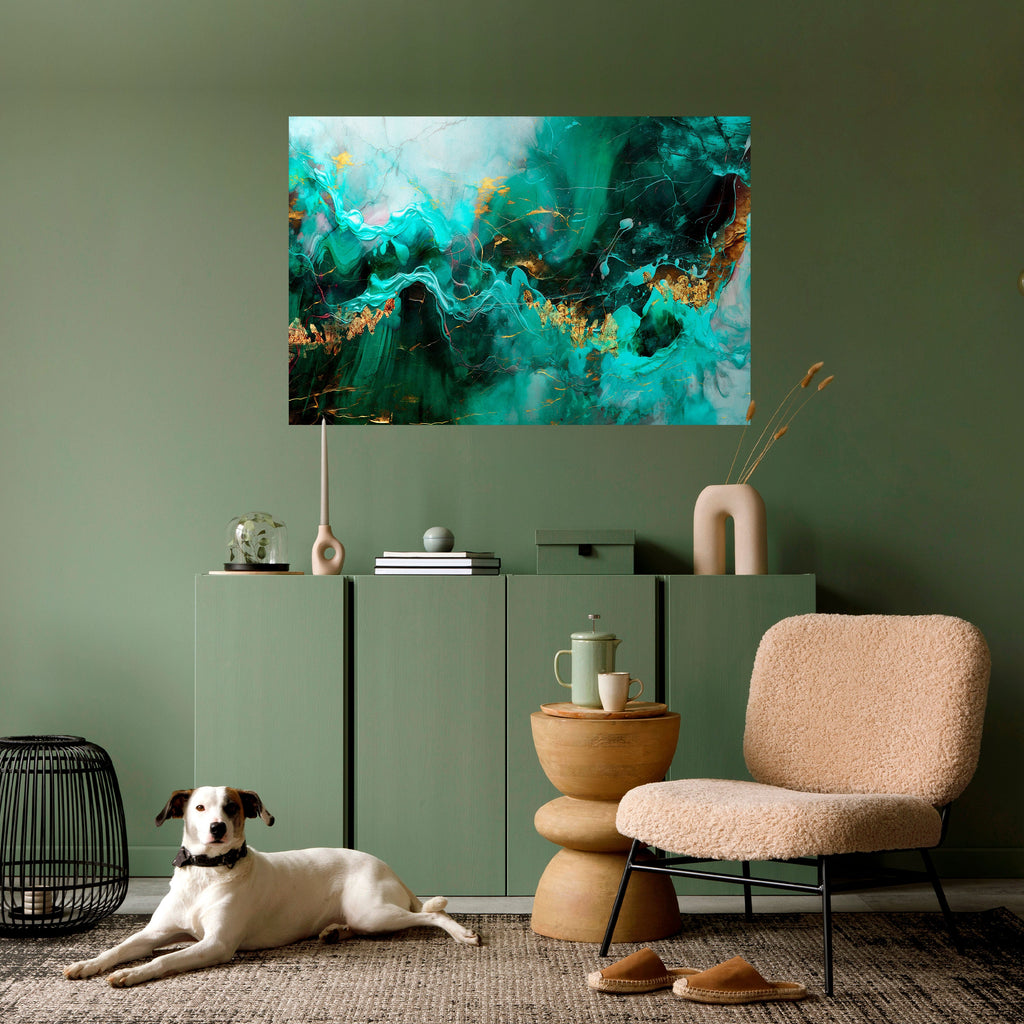 GRACEFUL WAVES Selbstklebendes Horizontal-Poster