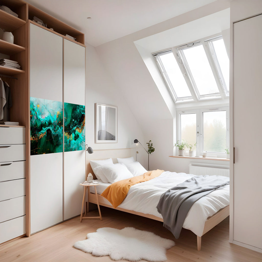 GRACEFUL WAVES Selbstklebendes Horizontal-Poster