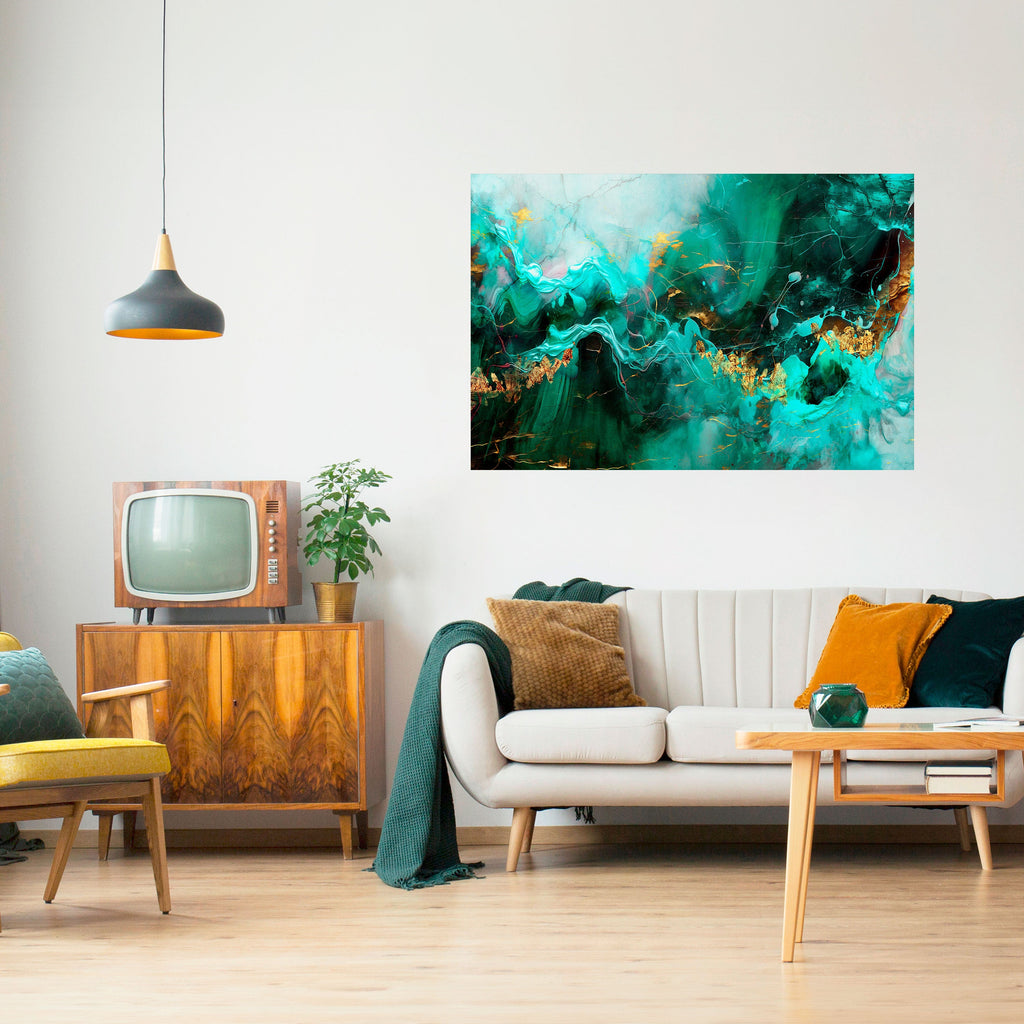 GRACEFUL WAVES Selbstklebendes Horizontal-Poster