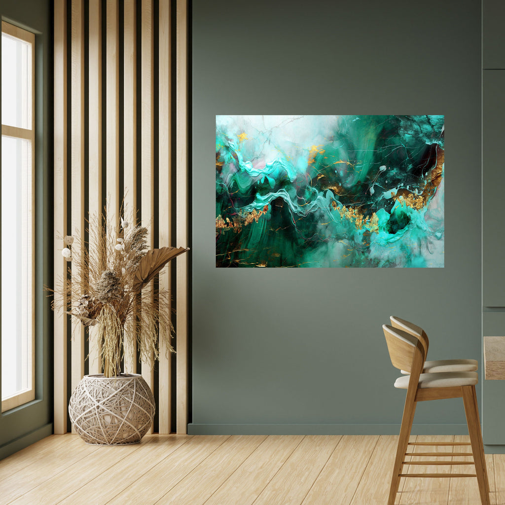 GRACEFUL WAVES Selbstklebendes Horizontal-Poster