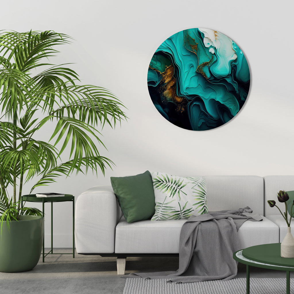 SUBLIME WHIRLS Runde Wanddekoration Ø 69 cm