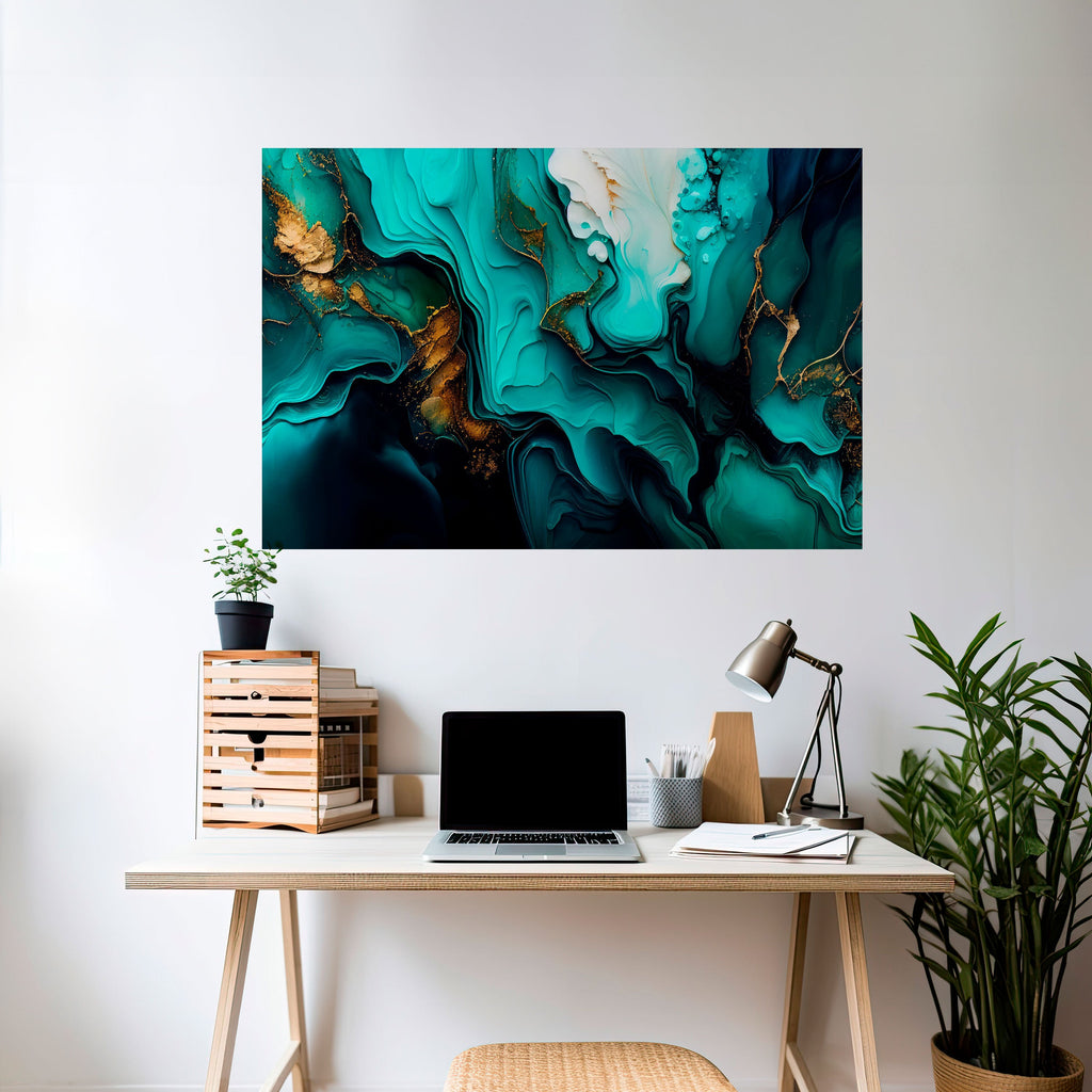 SUBLIME WHIRLS Selbstklebendes Horizontal-Poster