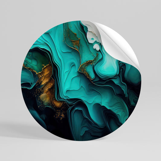 SUBLIME WHIRLS Runder Wandsticker zum Abziehen und Aufkleben